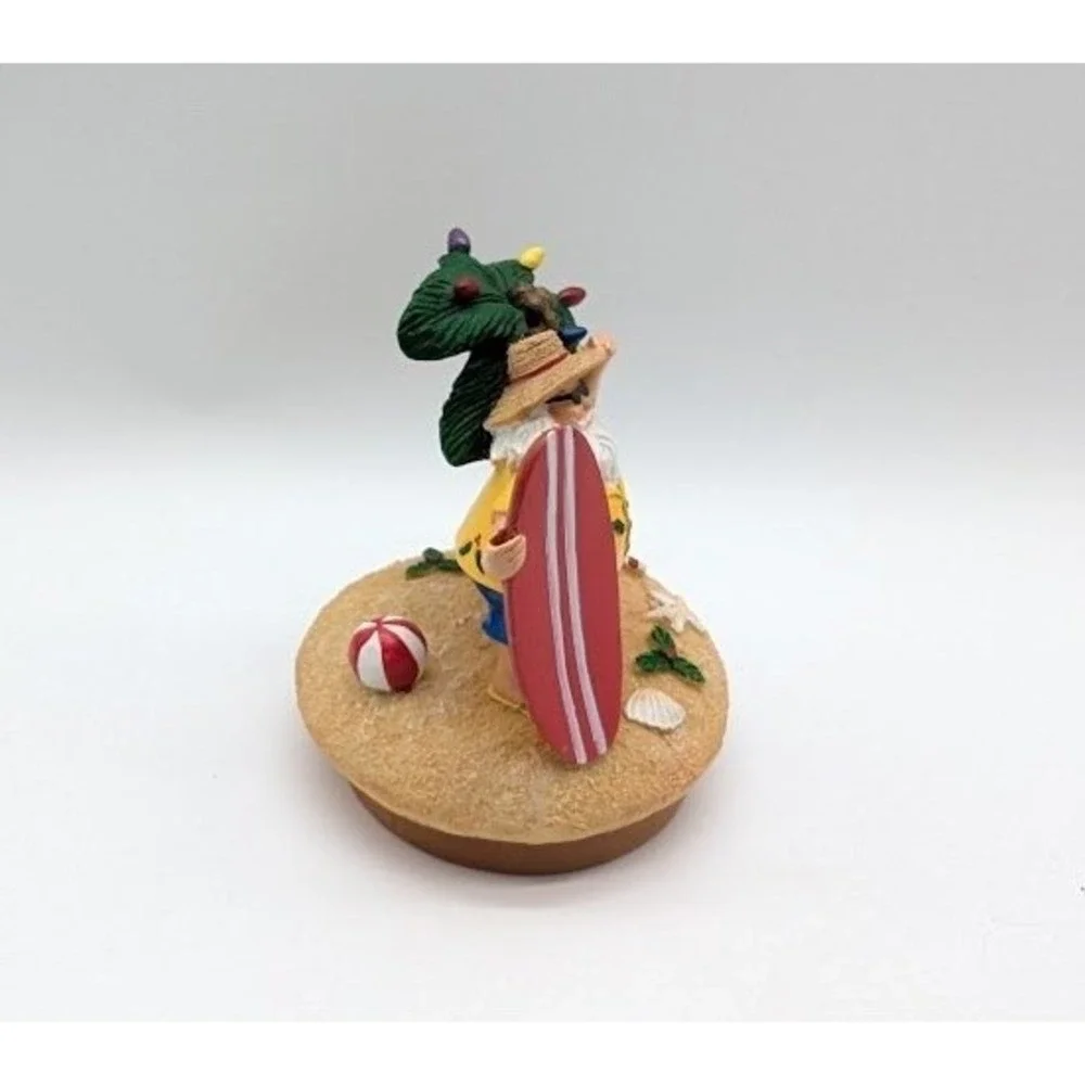Yankee Candle Our America Christmas Santa‎ Claus Candle Jar Topper Tropical Surf